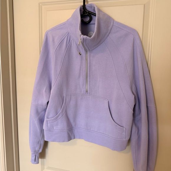 Lululemon Athletica Scuba funnel Half-Zip Lilac Smoke - Picture 3 of 5